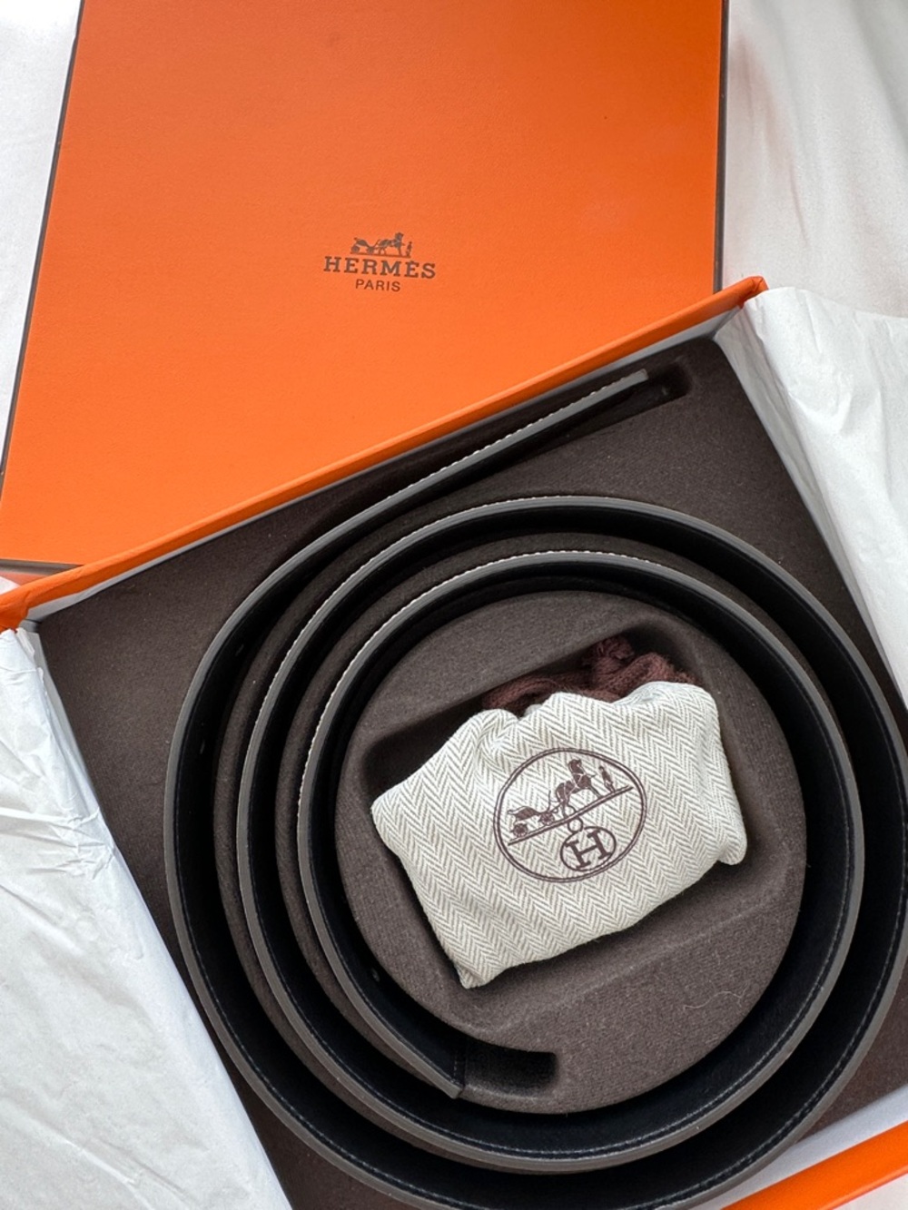 Authentic Hermès Constance Reversible Belt Men